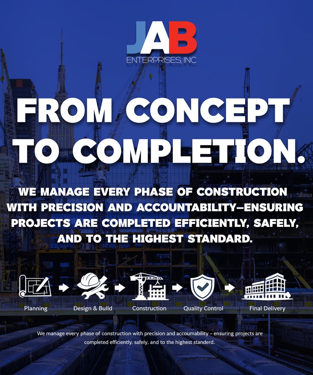 Jabentny's tweet image. From the first plan to the final handoff, every detail is handled with precision. Built right, delivered on time and done to the highest standard. 🏗️

#constructionnyc #designandbuild #projectmanagement