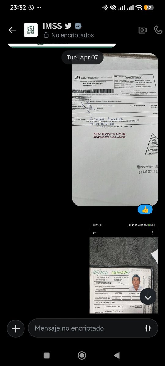 moon_yely's tweet photo. @zoerobledo @Claudiashein @Tu_IMSS @MVSNoticias @ImagenTVMex @EnfoqueNoticias  , desde el 7 de abril sin el medicamento de mi papá con cáncer, cuántos días más, acaso quieren que muera ?? @CNDH https://t.co/AkLa6G0mfe