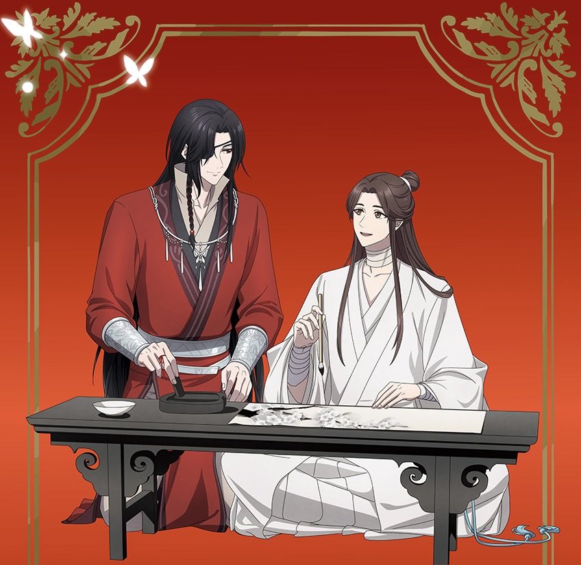 NEW HUALIAN ART!! We all know Hua Cheng is the artist but often forget Xie Lian is also likely good at painting and drawing since he learned those in the royal palace when he was young!