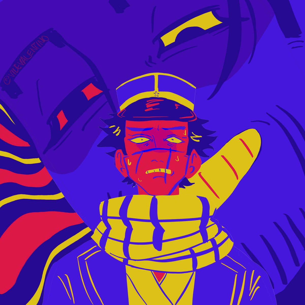 VILEVALENTINO's tweet photo. It’s Oh So Quiet by Björk made me do it 
#sugio #osugi #goldenkamuy #gk https://t.co/V1jCgSSVOL