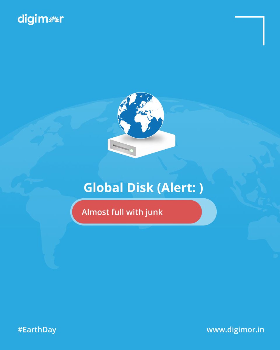 digimor_in's tweet photo. Global Disk Alert: Almost full with junk! 🌍⚠️

This Earth Day, let's hit delete on pollution and free up space for a greener, cleaner planet.

Time to clean up our act because unlike storage, we can't upgrade to Earth 2.0

Happy Earth Day! Let's protect our only home. 💚🌱 https://t.co/mQ5Ge6f3Is