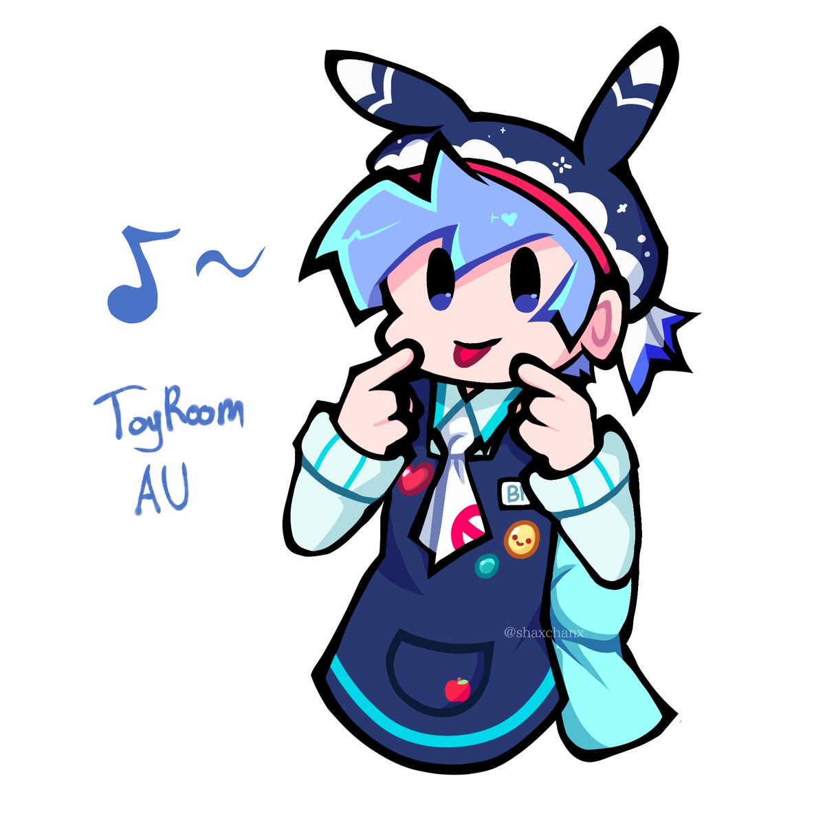 shaxchanx's tweet photo. Cutie!!💙
#FNF_ToyRoom_AU by @leaf_rei23 https://t.co/KYEeRRHbi4