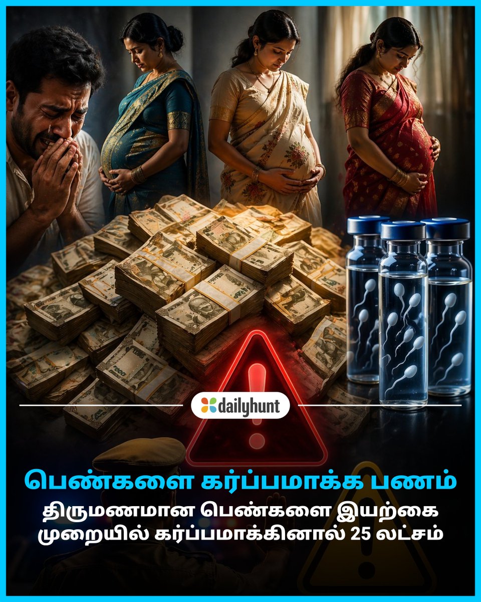 DH_Tamil's tweet image. கர்ப்பமாக்கினால் பணம்.. காவல்துறை எச்சரிக்கை.. புதுச்சேரியை உலுக்கிய சம்பவம்.!
📸 Credit: AI

OneIndia Tamil மற்றும் பிற முன்னணி மூலங்களின் செய்திகளை இங்கே வாசிக்கவும். w.dhunt.in/147V4N?partner…

#Puducherry #FraudAlert #Scam #Pregnant #Crime #Sho