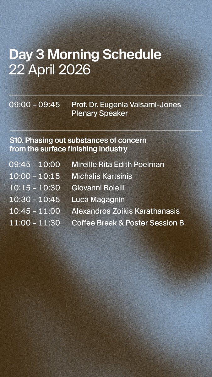 sciforum's tweet image. It’s the final day of Coatings 2026! ✨ 

We are excited to share our schedule of sessions for today, followed by our award ceremony this afternoon!  

Keep an eye on our socials for any updates 📲 

#MDPI #OpenAccess #Coatings2026