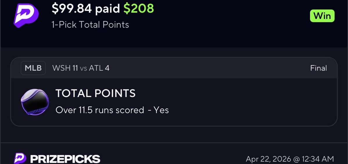 CASHES FROM THE DISCORD TODAY🔥🔥

DON'T MISS OUT ON TOMORROW'S PLAYS‼️‼️ CLICK THE LINK IN BIO AND JOIN THE DISCORD FOR SLIPS, LIVE PICKS, POTD'S, AND MORE💰💰WE HAVE CAPPERS FOR ALMOST EVERY SPORT INCLUDING ESPORTS🔥🔥

#GamblingX #PrizePicks #NBA #MLB