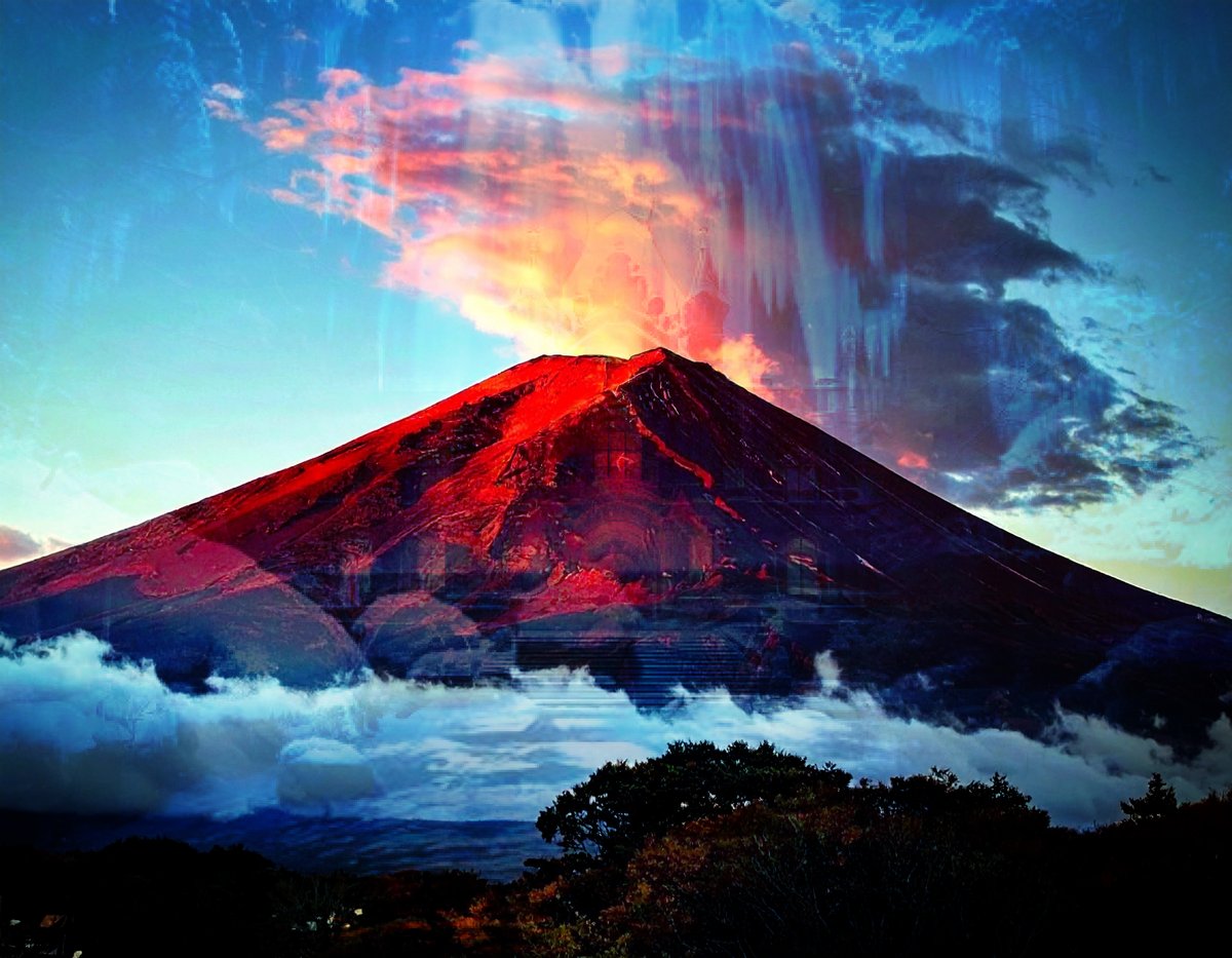 sanrotasu0216's tweet image. Mount Fuji in a sea of ​​clouds　Núi Fuji giữa biển mây
#AI #PS #Adobe