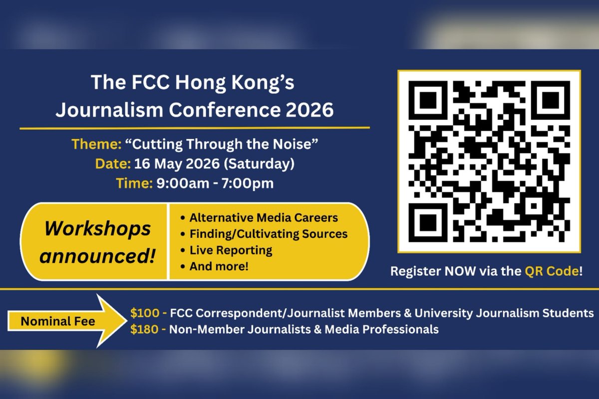 The Foreign Correspondents’ Club, Hong Kong tweet media