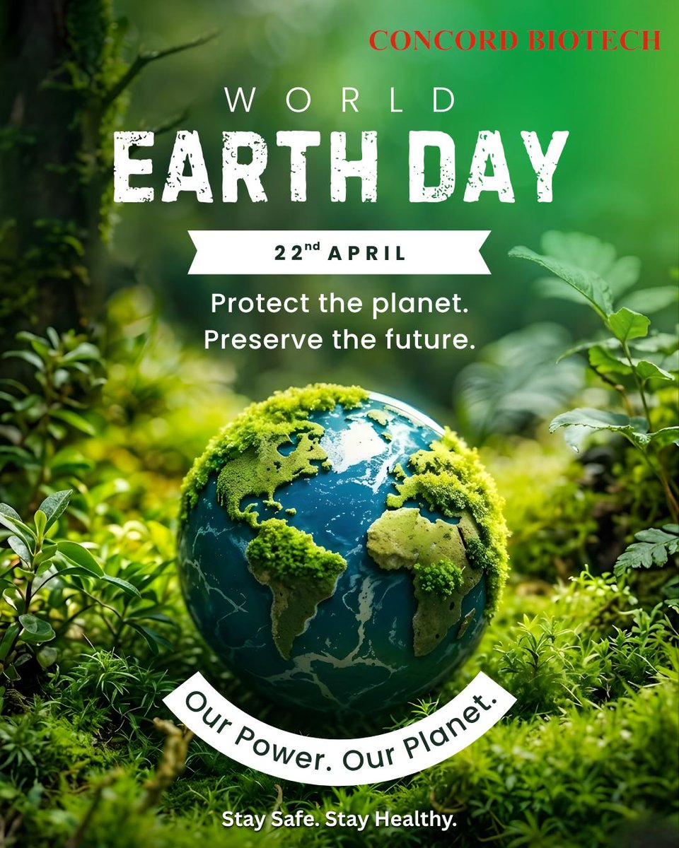 ConcordBiotech's tweet photo. This Earth Day, let’s turn awareness into action. The power to protect our planet lies within us. Our Power. Our Planet. Save energy. Save Earth.

#EarthDay2026 #OurPowerOurPlanet #ProtectOurPlanet https://t.co/mxFSAJHoSZ
