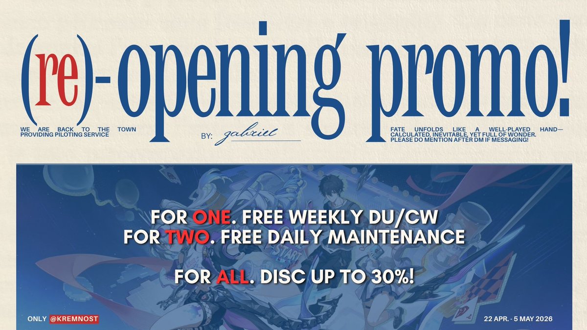 (re)-opening : disc. 30% ! ⭑ HSR pilot & tarot ⭑ tweet media