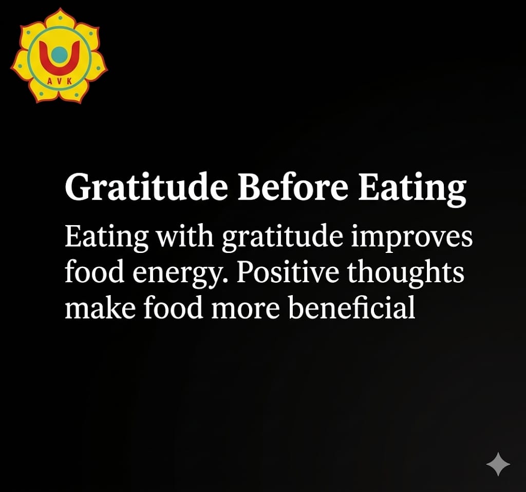 AVK_MANISH's tweet image. A simple habit that can change your life — Gratitude before eating, it improves digestion, mindset, and overall energy! 

#GratitudePractice #MindfulEating #PositiveEnergy #SpiritualLiving #HealthyMindset #SelfHealing #DailyHabits #InnerPeace #HolisticHealth #astrovedickundli