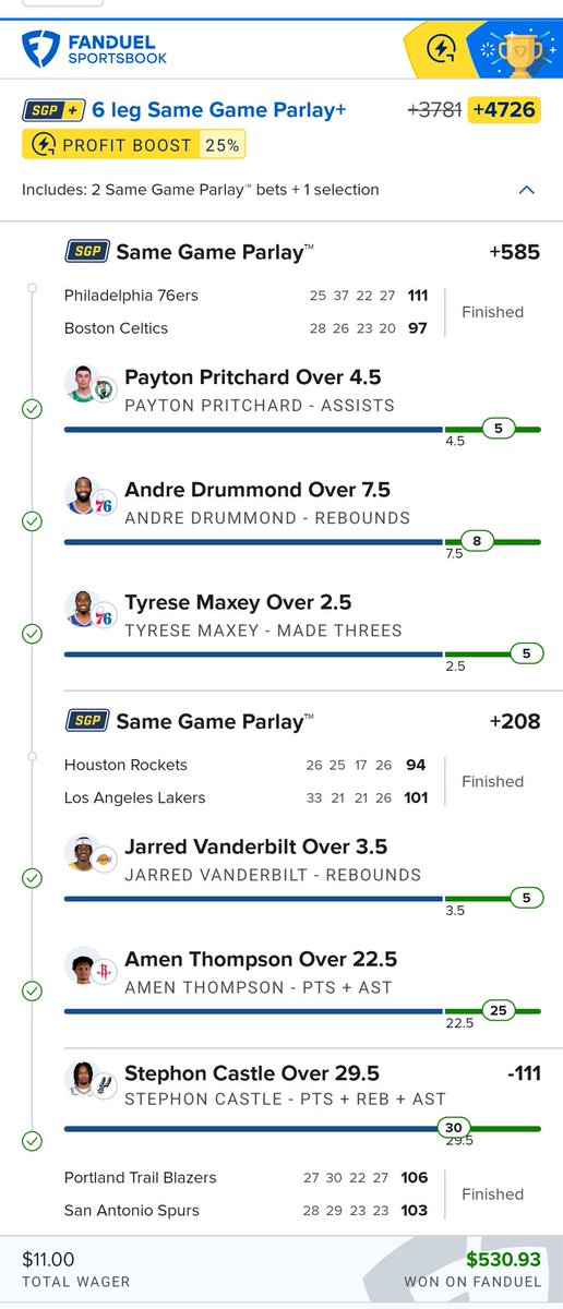 bet_philly's tweet image. If you tailed any part of this NBA playoff parlay earlier tonight that means you're counting money with the Bro$.! 
✅💰💲💪🏼
Back at it tomorrow! We're still hungry!! 
#winning #cashit  #fanduel #parlayhit #nbaparlay #phillybetbros