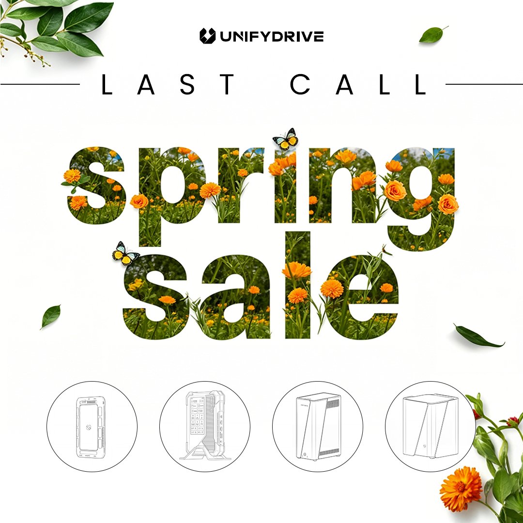 UnifyDrive_jp's tweet photo. 【⚠️ 終了まで残り10時間】

UnifyDrive 春感謝祭セール、ついに最終盤。 
最大 $250 OFF ＋ 豪華特典を掴めるのは今だけ。🚀

完売モデルも続出中。 
在庫が消える前に、理想の一台を確保せよ！🔥

🔗 [ セール会場へ直行 ]
https://t.co/fGZussnaAp
#UnifyDrive #春感謝祭 #セール #UP6 https://t.co/UUswxxijmF