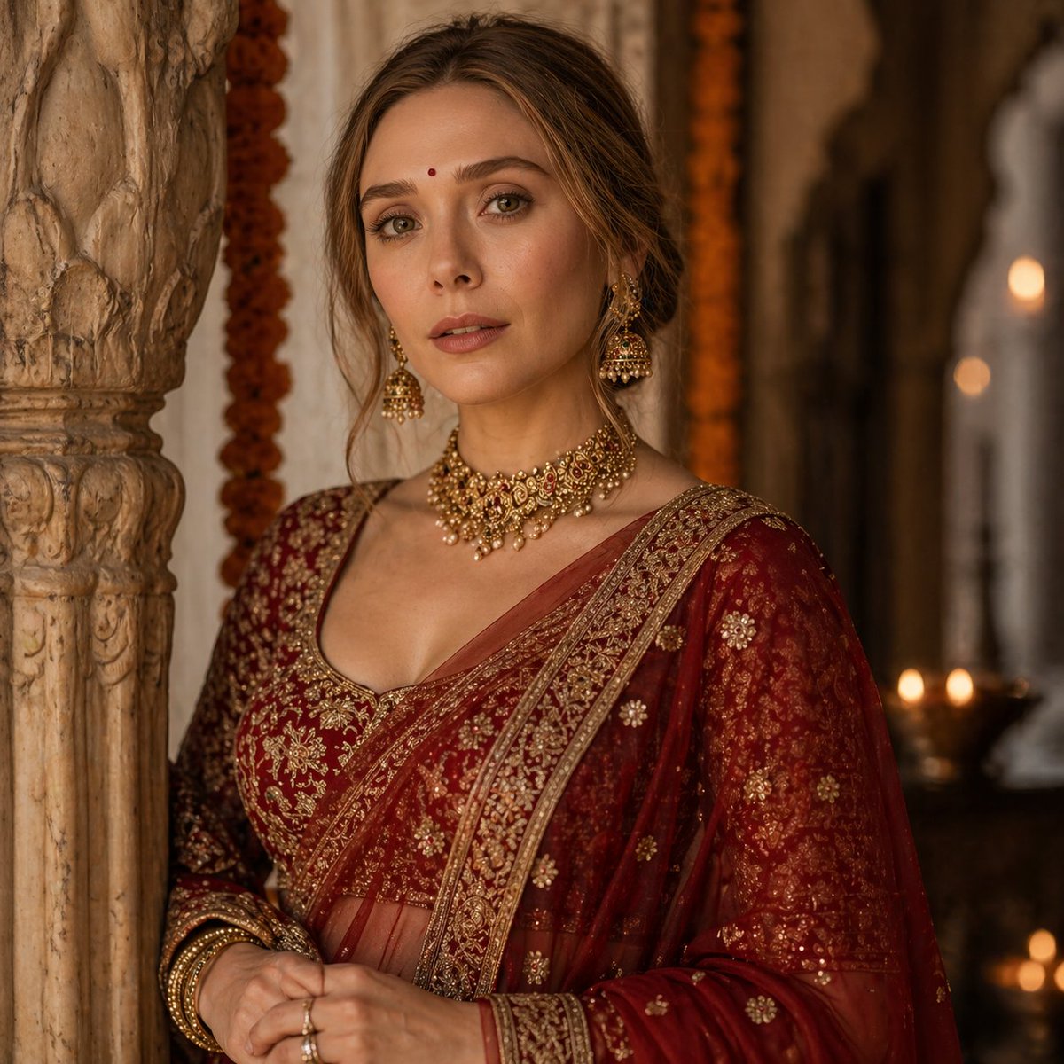 anand_kumar_j's tweet image. ChatGpt Image creation new update is a bang.
Check out the results I got.
#ChatGpt

1. Elizabeth Olsen in Indian traditional outfit