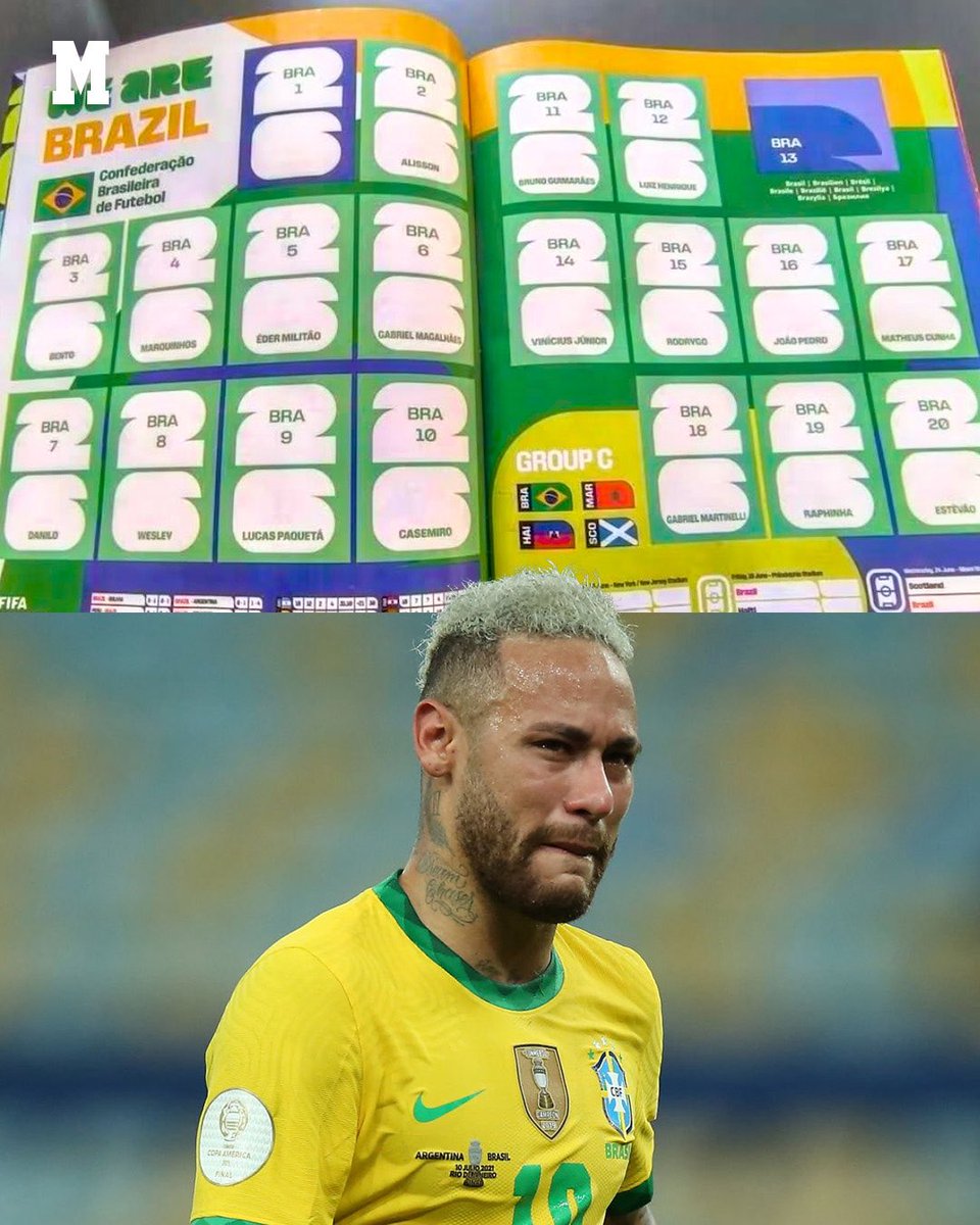 MarcaMexico_'s tweet image. 🚨🏆 Se filtraron las páginas de la Selección de Brasil 🇧🇷 para el álbum Panini del Mundial 2026 y…

NO APARECE NEYMAR 👀 

#neymar #futbol #panini #mundial2026 #brasil