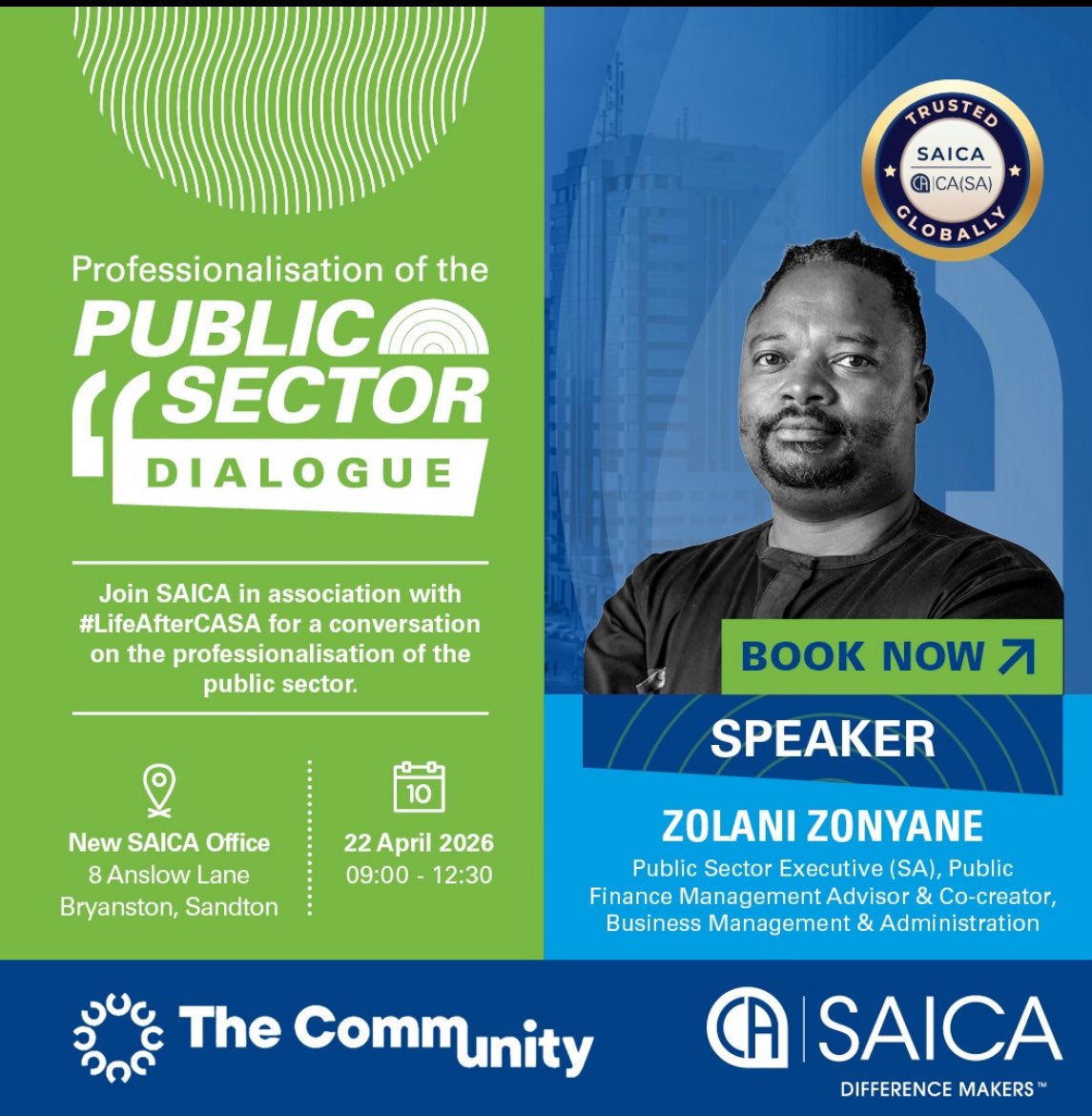 lee_Duruwe_'s tweet photo. The day has arrived. 

@TheCommunityNPO and @saica_za are hosting an important discussion at 09:00. We have to shift to professionalising the public sector and not all starts with the conversations today! https://t.co/o2zkIltTQO