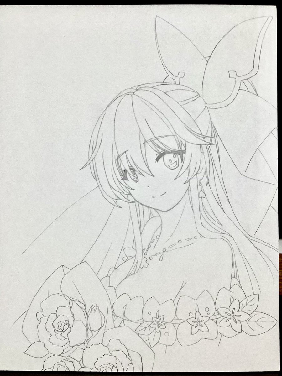 まあ、こんな感じ。
色塗りは、少々先となります。
#デートアライブ 