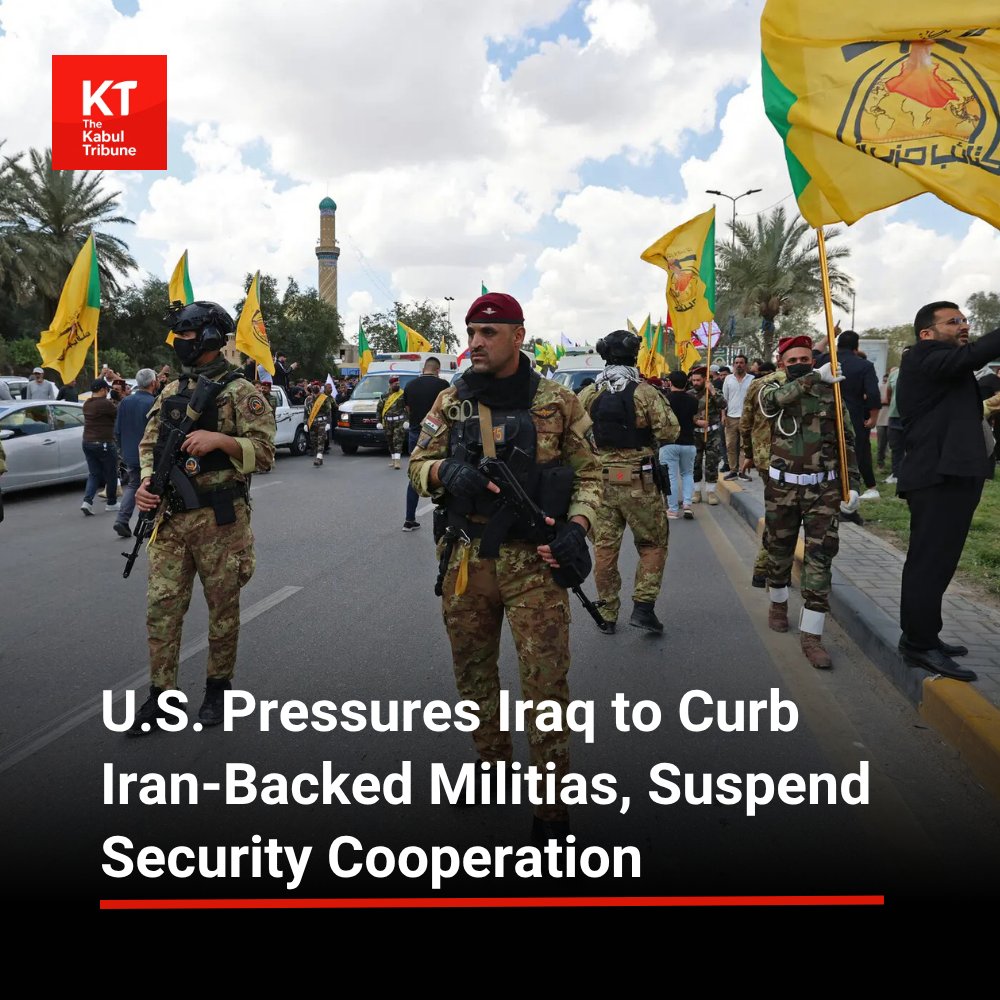 TheKabultribun's tweet image. The #United #States has increased pressure on #Iraq to distance itself from #Iran and rein in Iran-backed militias, suspending parts of its security cooperation with #Baghdad, The New York Times reported.
thekabultribune.com/en/0008035
