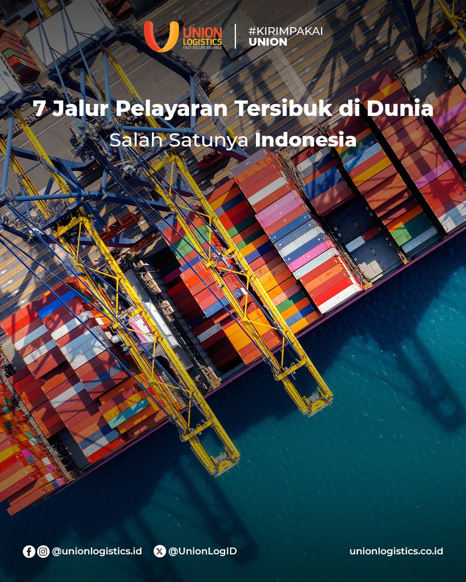 UnionLogID's tweet photo. 🚢 Laut juga punya “jalan raya” yang sibuk tiap hari!

Dari Selat Inggris sampai Selat Malaka, jalur ini jadi nadi perdagangan dunia.

Penasaran mana saja yang termasuk paling sibuk?
👉 Simak postingan ini untuk tahu jawabannya! https://t.co/2RNQmioUW1