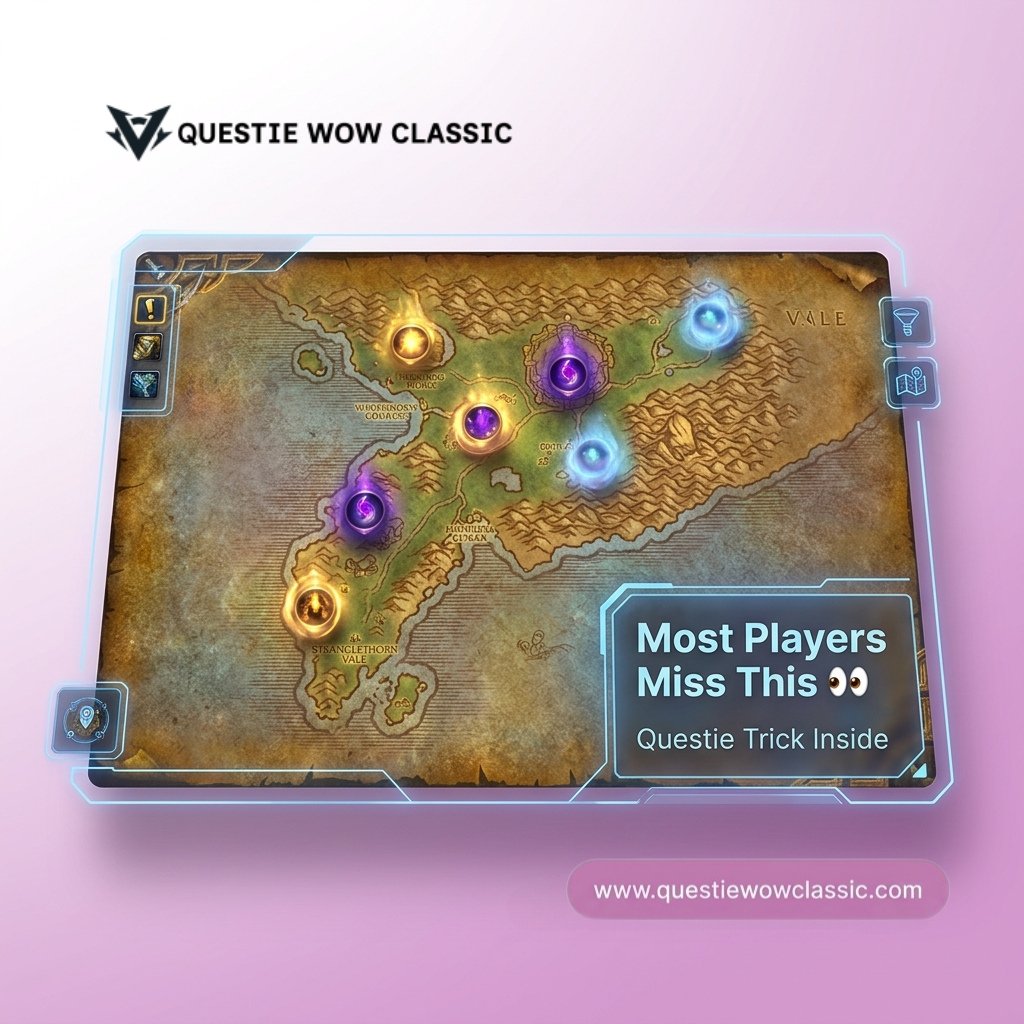 questieclassic's tweet image. Most players are using Questie WoW Classic… but not correctly 👀

This simple trick can:
✔ Improve quest tracking
✔ Save time
✔ Boost leveling speed

#questiewowclassic #wowclassic #gamingtips