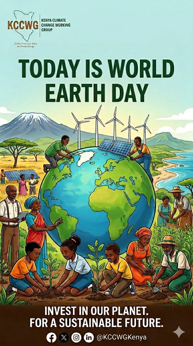KCCWG's tweet image. #WorldEarthDay2026

Youth are not the future of climate action.
We are the NOW.

- From climate-smart farming 
- To clean energy adoption 
- To early warning systems 

Communities are already leading.

Support #localsolutions.
Invest in #resilience.
Center #climatejustice.