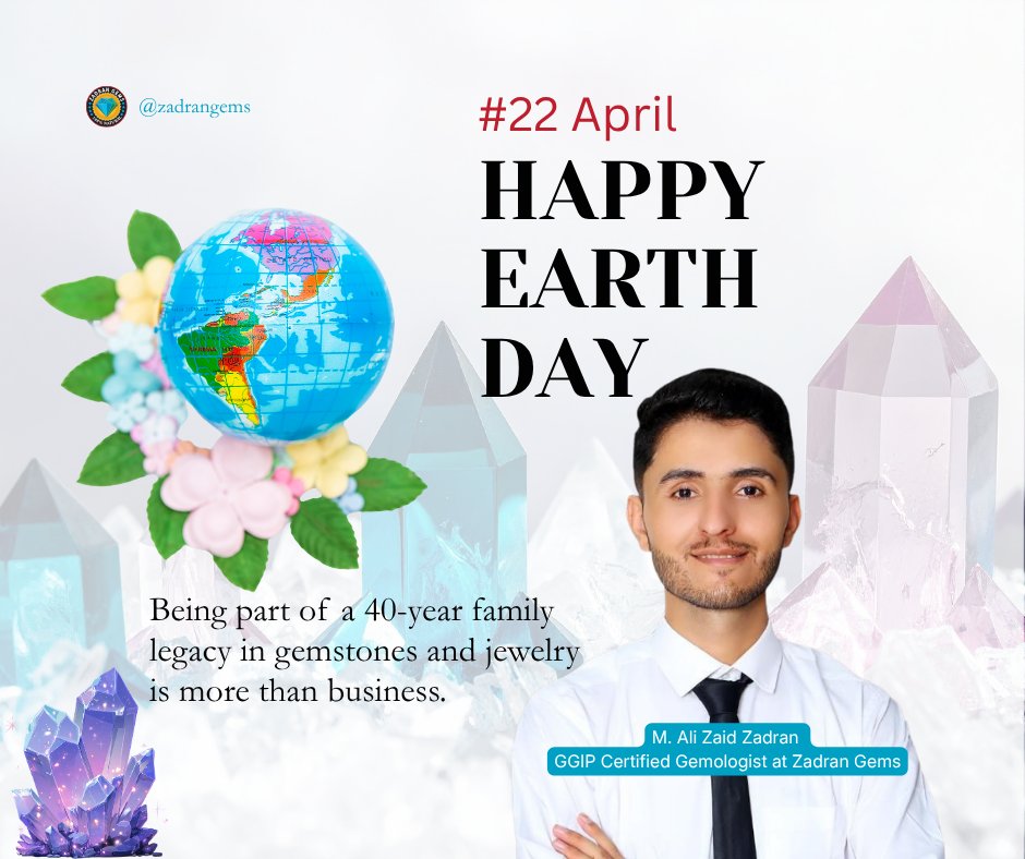 zadrangems's tweet photo. Happy Earth Day 🌍
Today isn’t just a celebration… it’s a reminder of the beauty, depth, and blessings Allah has placed within this earth.
On this Earth Day 🌍 I’m proud to be a GGIP-Certified Gemologist at Zadran Gems, working with nature’s rare treasures.
#zadrangems #earthday https://t.co/k9m3Okp87E