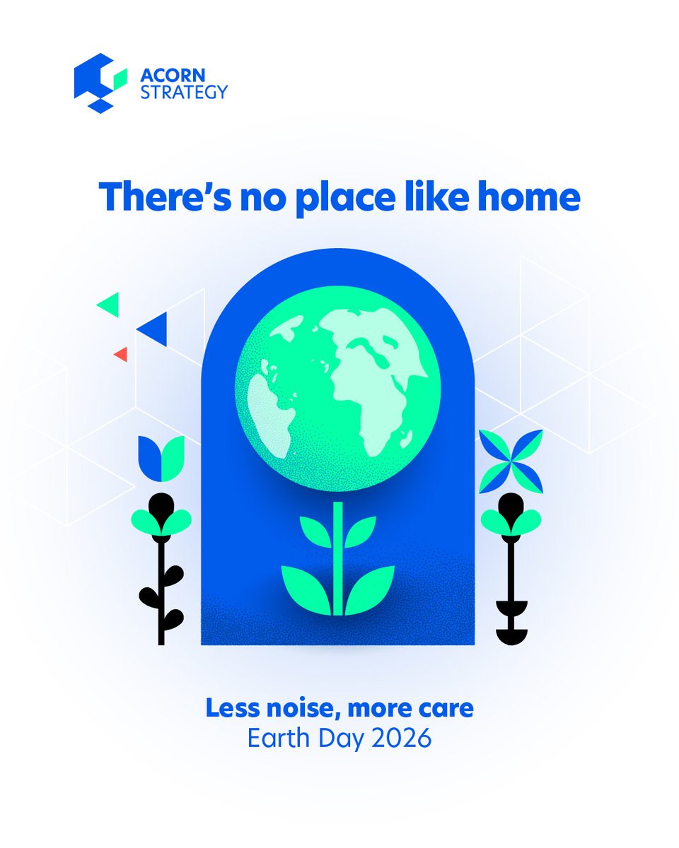 Acorn_Strategy's tweet photo. What we do today shapes our tomorrow. Take a moment to make more conscious choices, for Earth and our future. 

#EarthDay2026 #MakeMightyMoves https://t.co/4m18S0pmP9