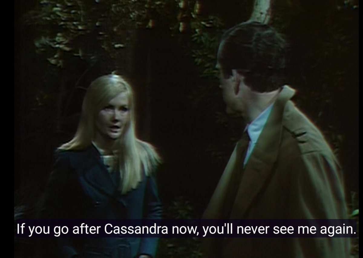 of_Collinwood's tweet image. Carolyn doesn't want a repeat of what happened with her and Burke Devlin.  But here again is one of Roger's wives stealing a man from her, or so she thinks. Tony can't explain the power Cassandra has over people or why he thinks she's dangerous. E499 
#Darkness