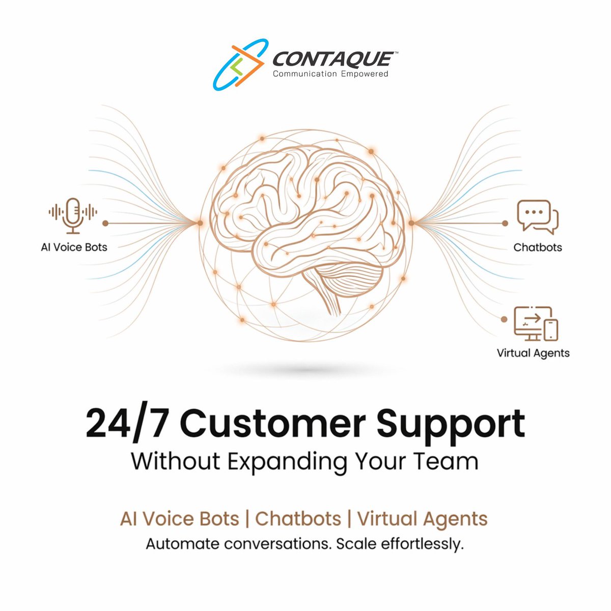 Customer expectations don’t pause and neither should your support.

With Contaque’s AI-powered Voice Bots, Chatbots, and Virtual Agents, deliver seamless 24/7 customer experiences without scaling your team.

contaque.com

#CustomerExperience #AI #Chatbots #VoiceBots