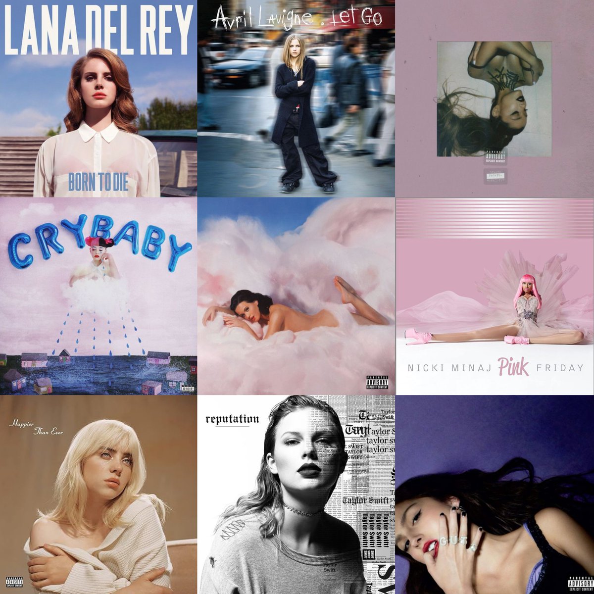 Some pop girls and their best albums: