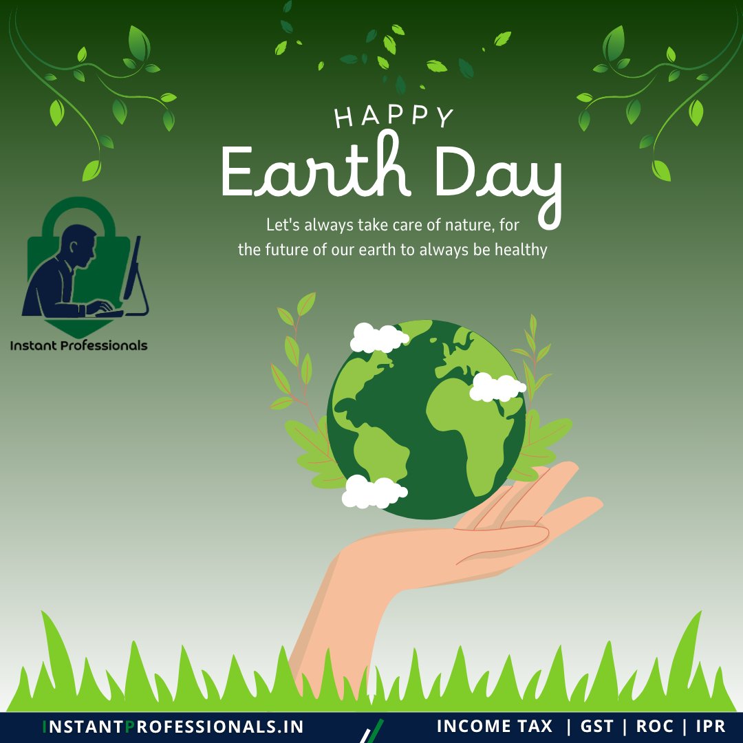 Instantprofsnl's tweet image. Happy Earth Day.
#instantprofessionals #incometax #gstupdates #WeAreHiring #UnionBudget2026 #incometaxrules2026 #ministryoffinance #Ministryofcorporateaffairs #StockMarketIndia