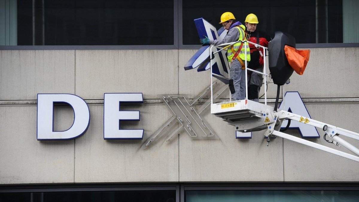 tijd's tweet photo. Staatsgaranties Dexia voor het eerst onder kaap van 20 miljard euro https://t.co/o2dQcg8eHM https://t.co/CM2VUNRgMK