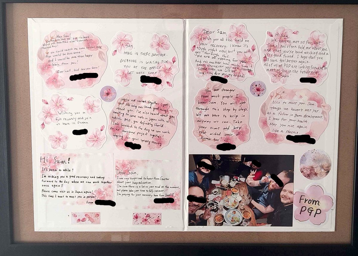 SamuelJB_23's tweet photo. One of the card I received in the ICU from @PhoenixGP_JP. It made me and my family tear up.😭 https://t.co/gUnhz9JE6q