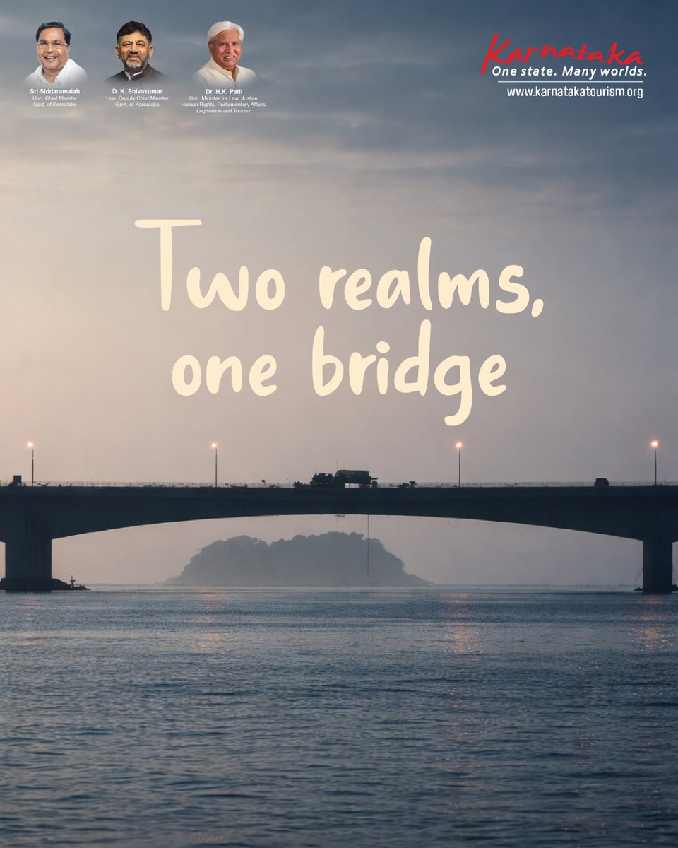 KarnatakaWorld's tweet image. The bridge stands at the confluence where the Kali River meets the Arabian Sea, linking Karnataka and Goa.

#Bridge #KarnatakaTourism #Infrastructure #KaliRiver #ArabianSea #Sunsets #ExploreKarnataka