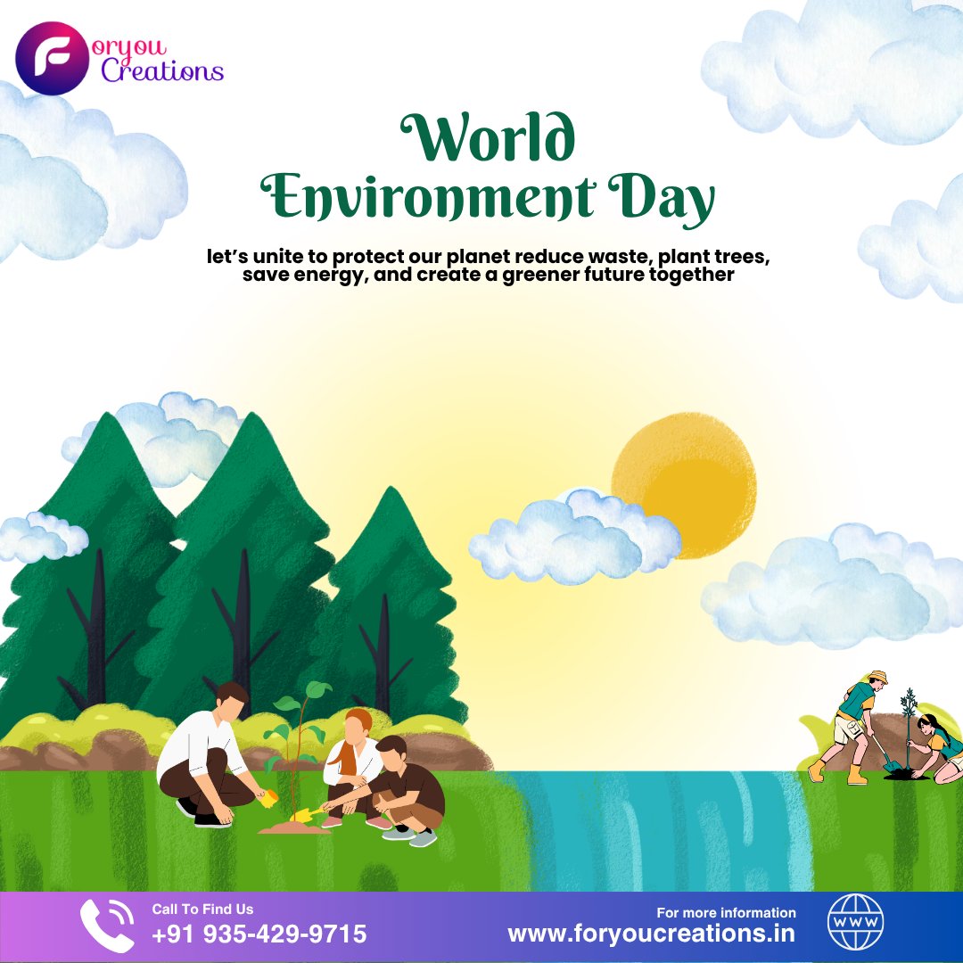Foryoucreation_'s tweet photo. World Environment Day

let’s unite to protect our planet reduce waste, plant trees, save energy, and create a greener future together

Affordable Web Design &amp; Digital Marketing Services! 🚀💻

#WebDesign #DigitalMarketing #SEO #SocialMediaMarketing #AffordableMarketing https://t.co/tMbxXV9SFG