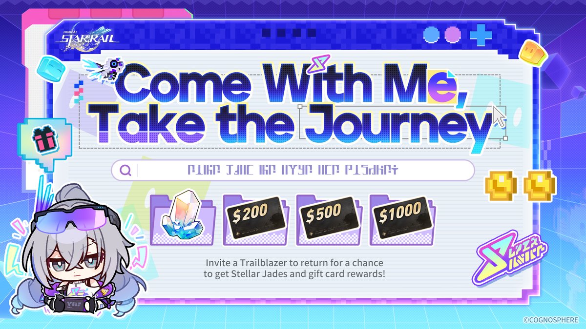 Invite returning Trailblazers to link up with your invitation code and log into the game to win Stellar Jades, gift cards, and other surprise rewards