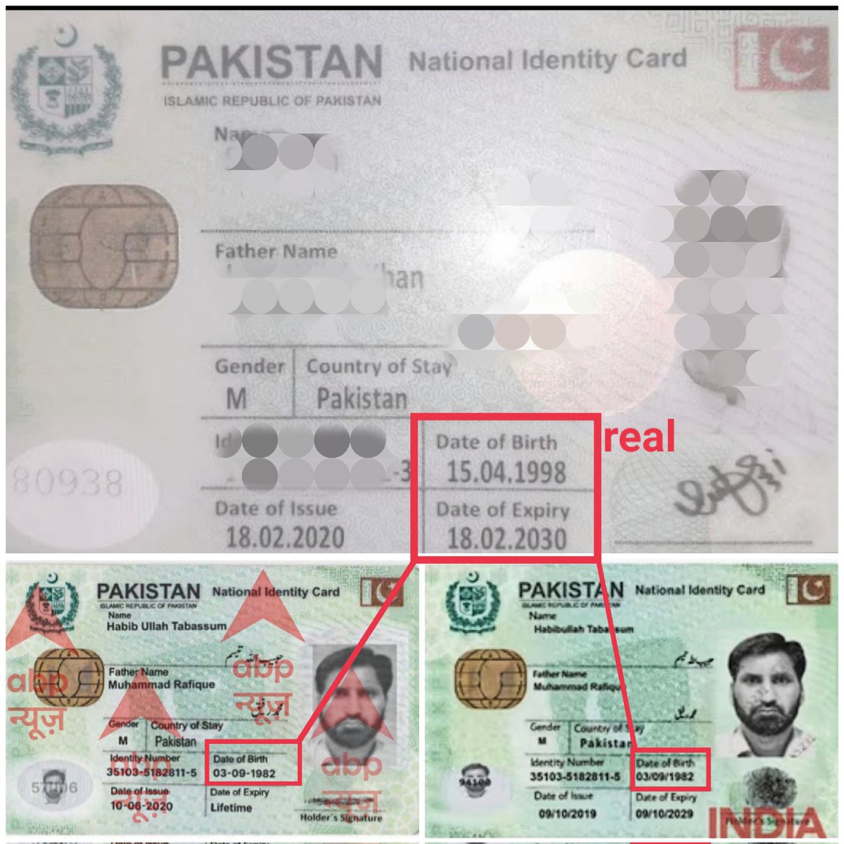 Outlets from Indian media forged the Pakistani ID card of a so called facilitator of the Pahalgam incident but got the basics wrong -- Wrong font, date format, dates -- Irony is they ran with it for their audience -- and then they want their media to be taken seriously -- Comes