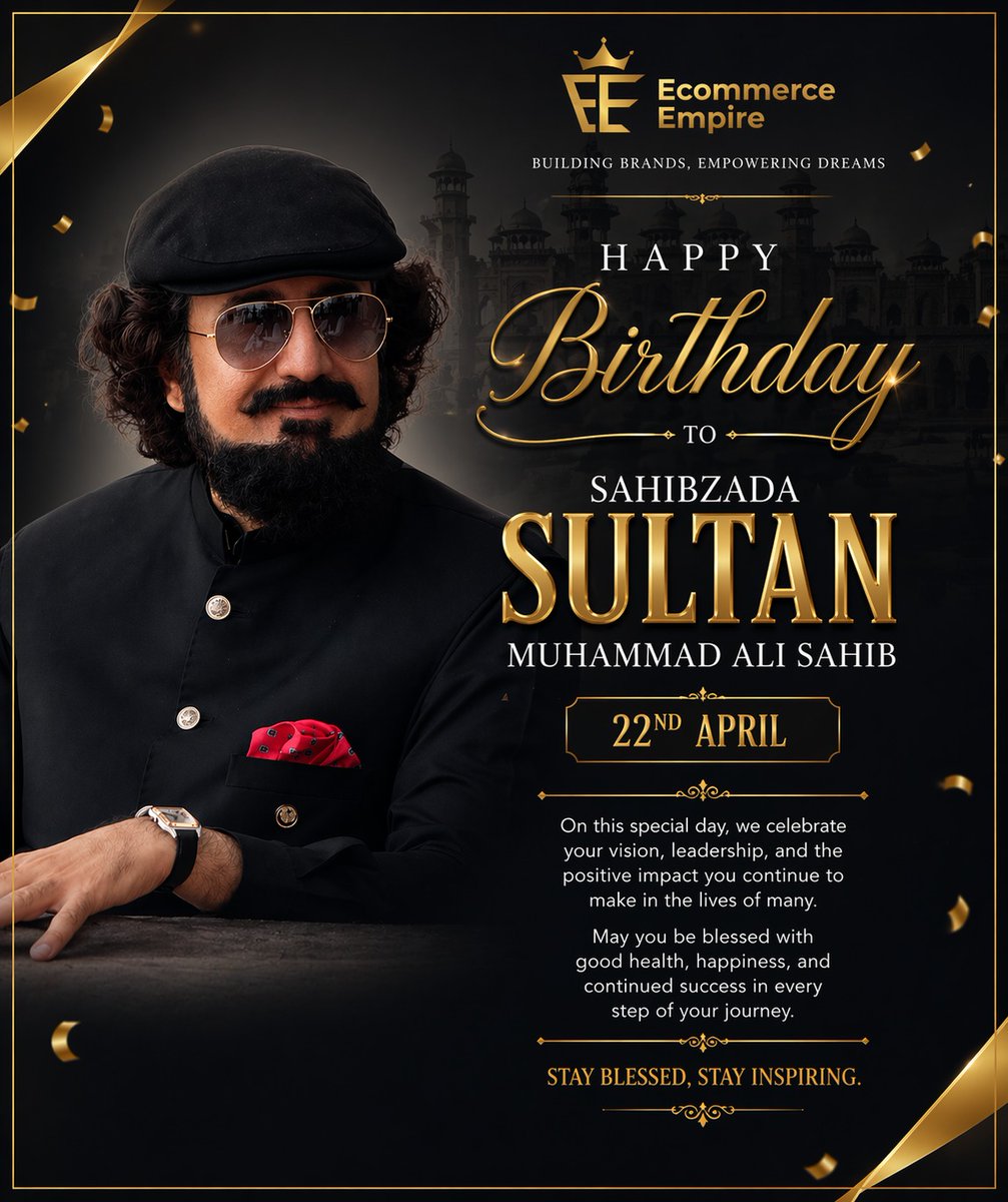 empire1263's tweet photo. Celebrating Leadership. Celebrating Excellence.
Happy Birthday Sahibzada Sultan Muhammad Ali Sahib.
22 April — A Legacy Continues. https://t.co/upEJhCkR7v