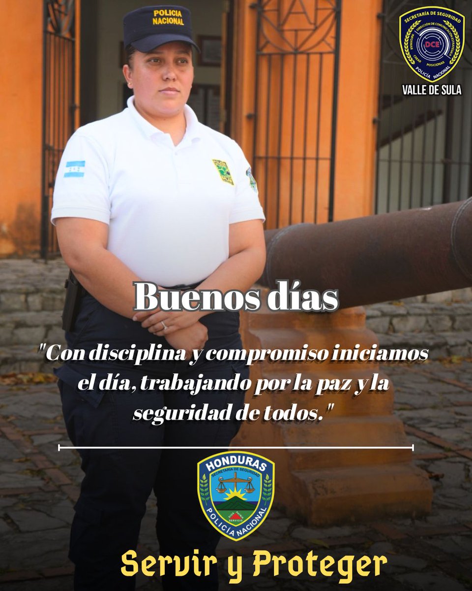 📷 Buenos días, Valle de Sula
Hoy es una nueva oportunidad para servir y proteger.
¡Seguimos firmes por tu seguridad! 📷📷