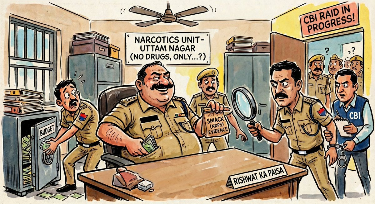 kunalkashyap_st's tweet image. #Delhi #WATCH द्वारका नारकोटिक्स स्क्वाड के हेड कॉन्स्टेबल को सीबीआई ने लाखों रुपये की रिश्वत के साथ गिरफ्तार किया है। कुछ दिन पहले दर्ज किए एनडीपीएस के मुकदमे में कुछ लोगों नोटिस देकर पूछताछ के लिए बुलाने फिर उन्हें बचाने के नाम पर लाखों रुपये मांगने का आरोप है। स्क्वाड के