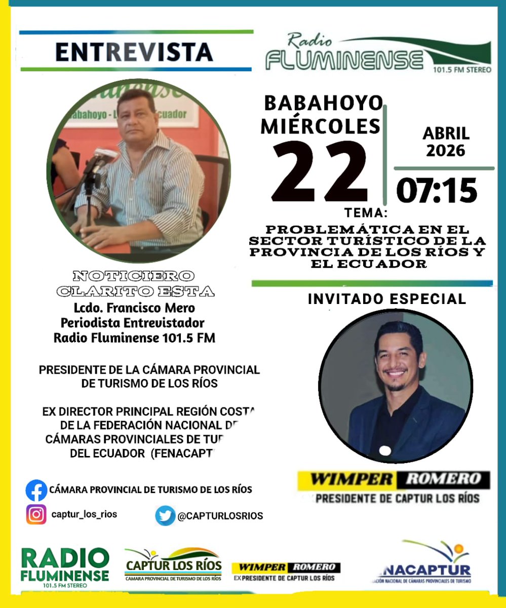 CÁMARA PROVINCIAL DE TURISMO DE LOS RÍOS tweet media