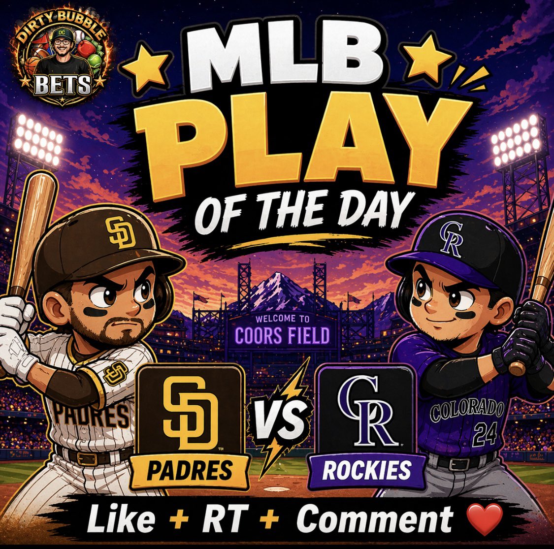 MLB PLAY OF THE DAY ALERT ⭐️

Been A Bit Since We Had A Big One 💎

Sending It To A Few People For FREE 🔒

Like ❤️ + Repost ♻️ + Comment 🗣️

Must Follow <a href="/DirtyBubbleBets/">Dirty Bubble Bets</a> 🫧

Let Me Hear All The GOOD VIBES 🔥