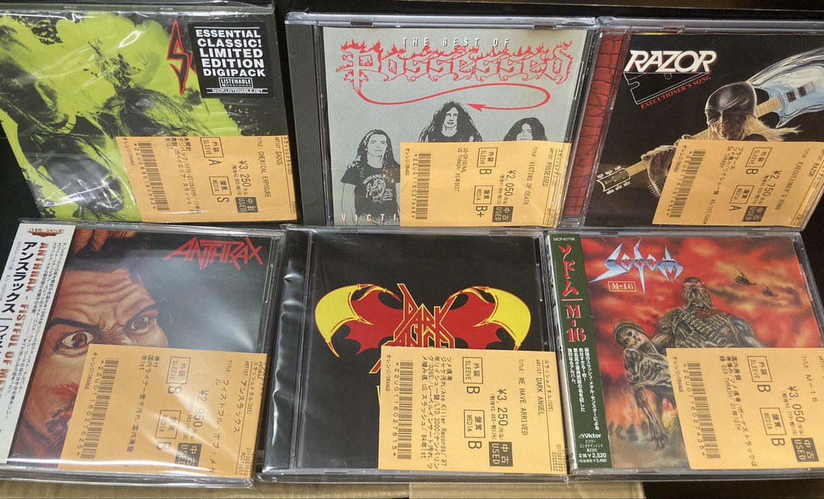 新着中古CD情報💿】 スラッシュメタルの中古CDが100点入荷しました