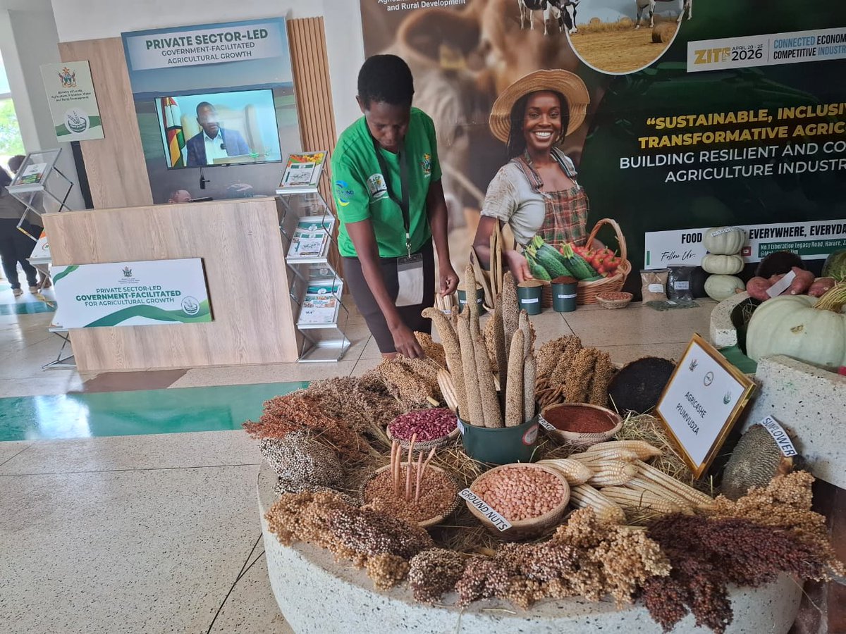 sacp_zimbabwe's tweet photo. #ZITF2026. The Smallholder Agriculture Cluster Project is exhibiting at the ongoing 2026 edition of the Zimbabwe International Trade Fair. Zimbabwe's premier exhibition,  running under the theme, ""Connected Economies, Competitive Industries" is running from the 20th to the 25th https://t.co/h0mgA6kTv0