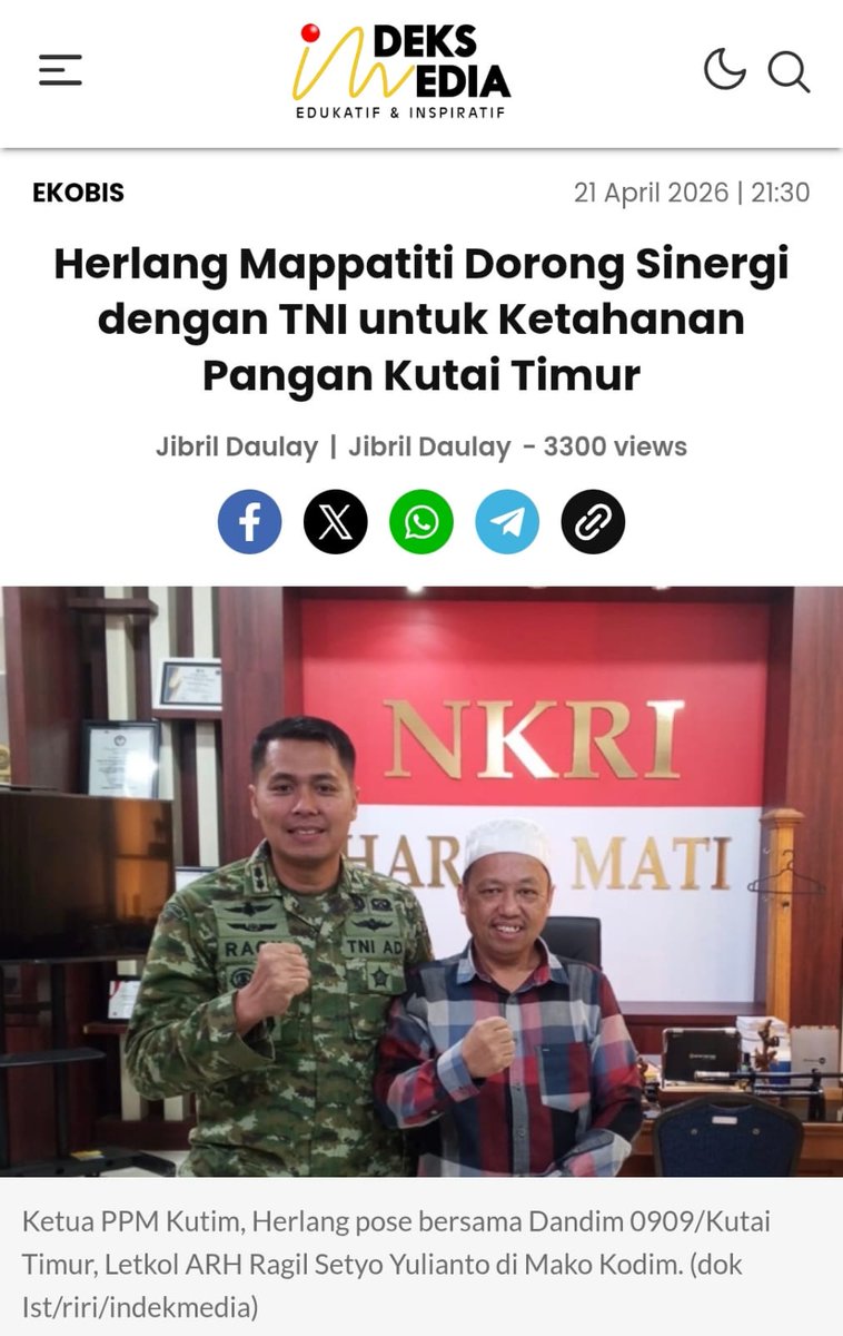 Sore dan malam melebur bagi TNI Kita. Batas antara tugas dan panggilan hati terhapus.
Utamakan Keamanan Negeri