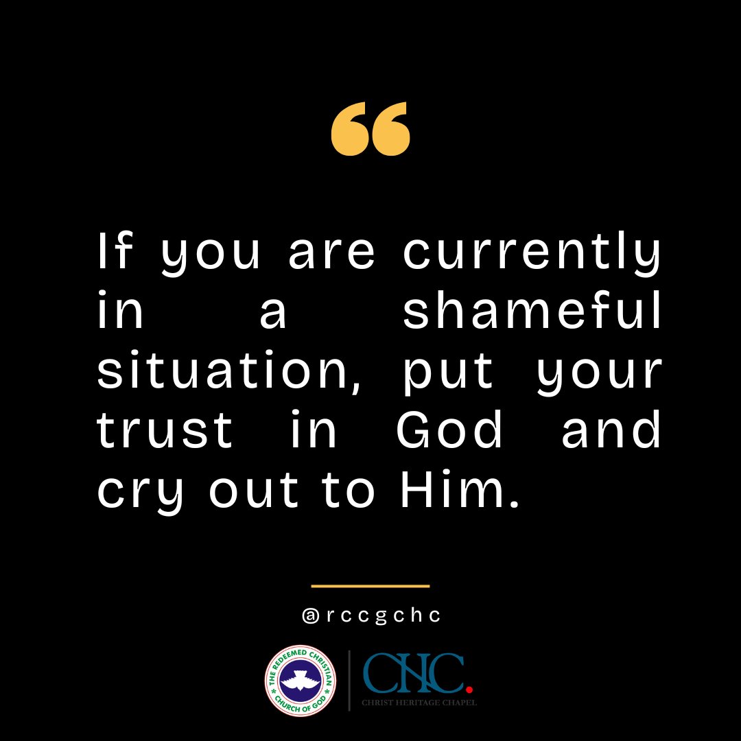 rccgchc's tweet photo. PRAYER POINT
Father, please never let me experience shame in any area of my life, in Jesus' name. 
AMEN!

#impossibilityspecialist 
#reversingshame 
#extraordinarystrategist
#openheavensdevotional 
#pastoreaadeboye https://t.co/W40qlBFfte