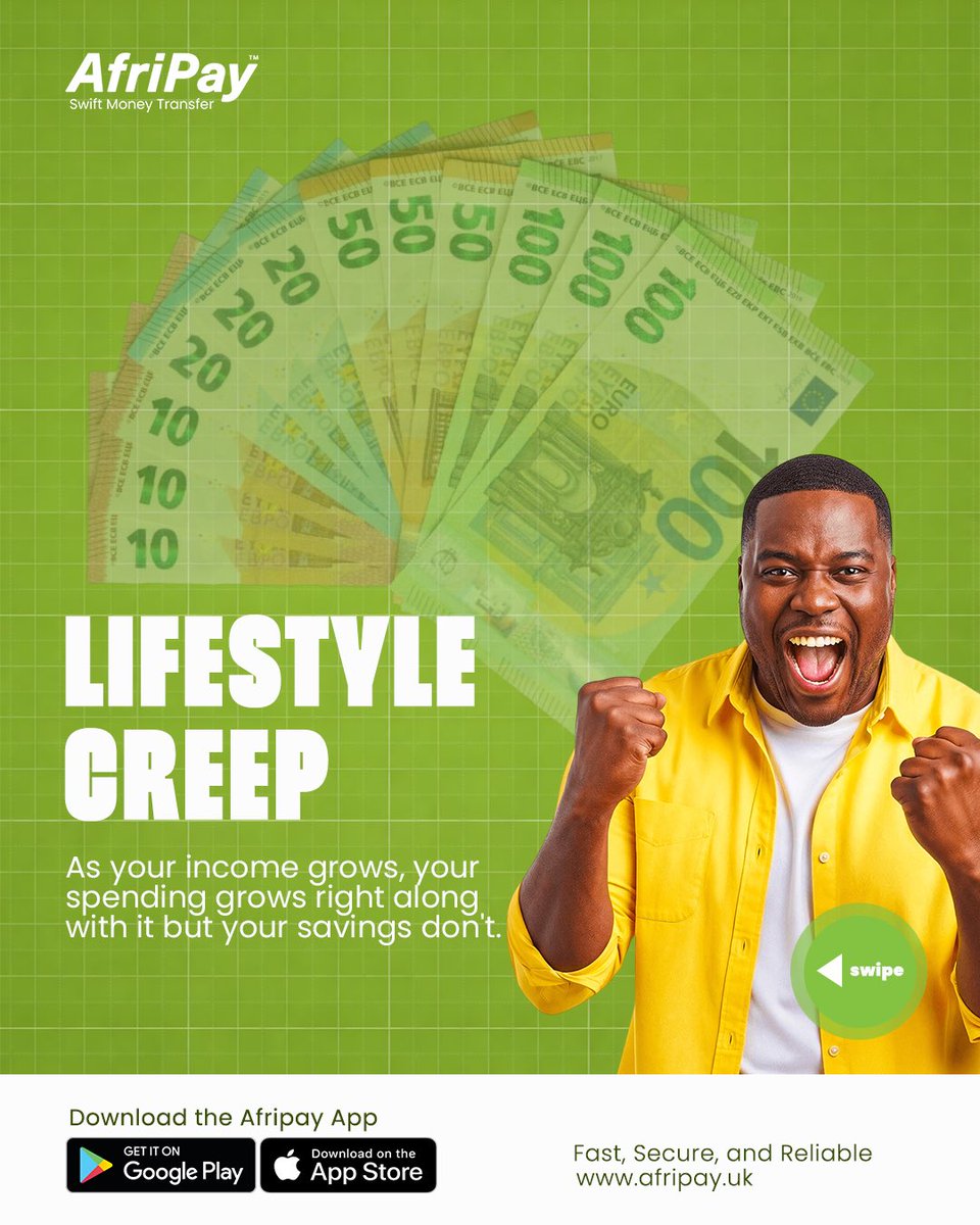 Afripay_Uk's tweet photo. Money mistakes cost more than you think.
Impulse buys, lifestyle creep, and no budgeting can drain your wallet fast. Send smarter, Save better and Stay in control of your money with Afripay.✅

#Afripay #Afripayeasypay #Swiftmoneytransfer https://t.co/ZzTcF6U6WZ