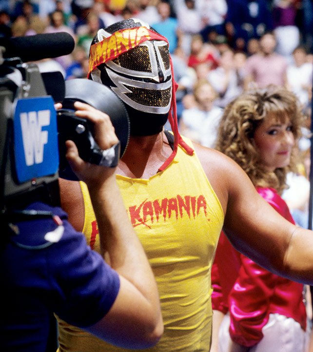 WWFWrestling1's tweet image. The true identity of this member of The Machines still remains a complete mystery! 🕵️ #WWF #WWE #Wrestling #HulkHogan