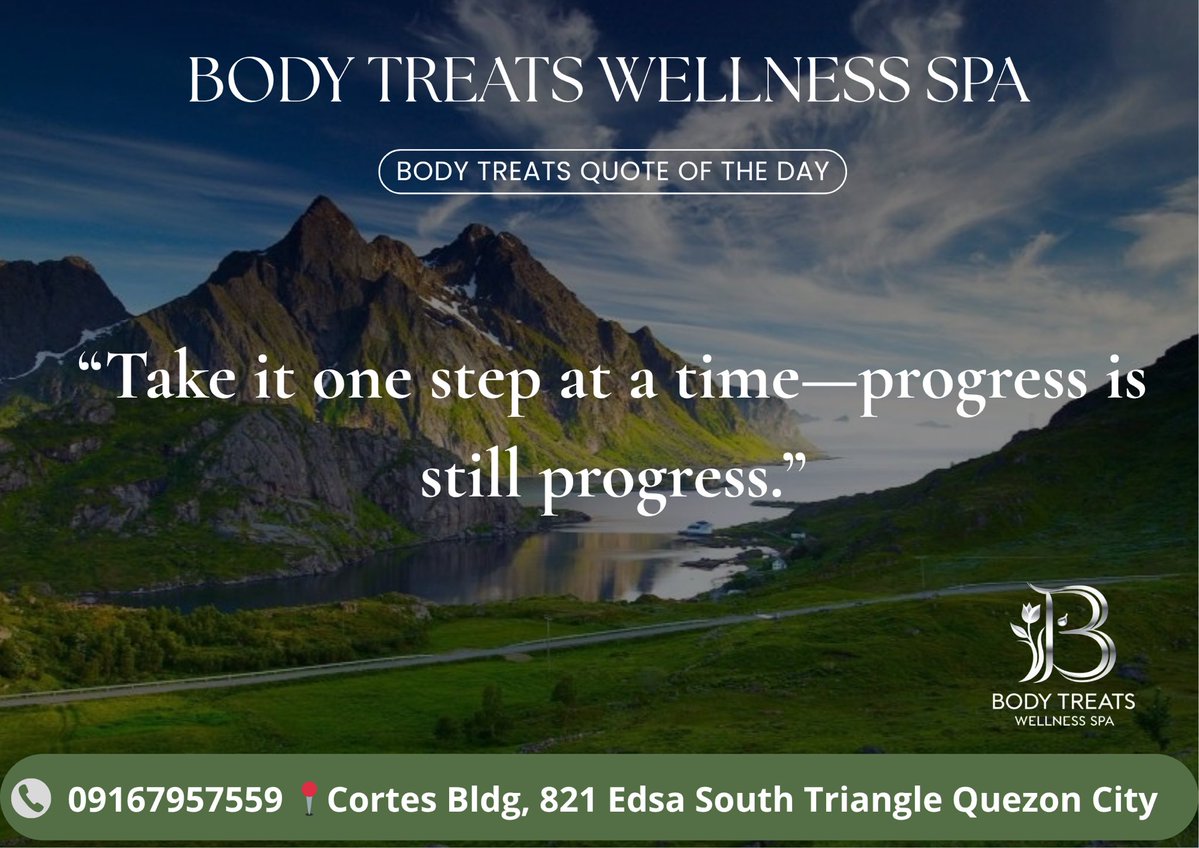 bodytreatsQC's tweet image. This Wednesday, don’t rush. Just keep moving forward, no matter how small the step.

#ProgressMatters #MidweekCalm #KeepMoving