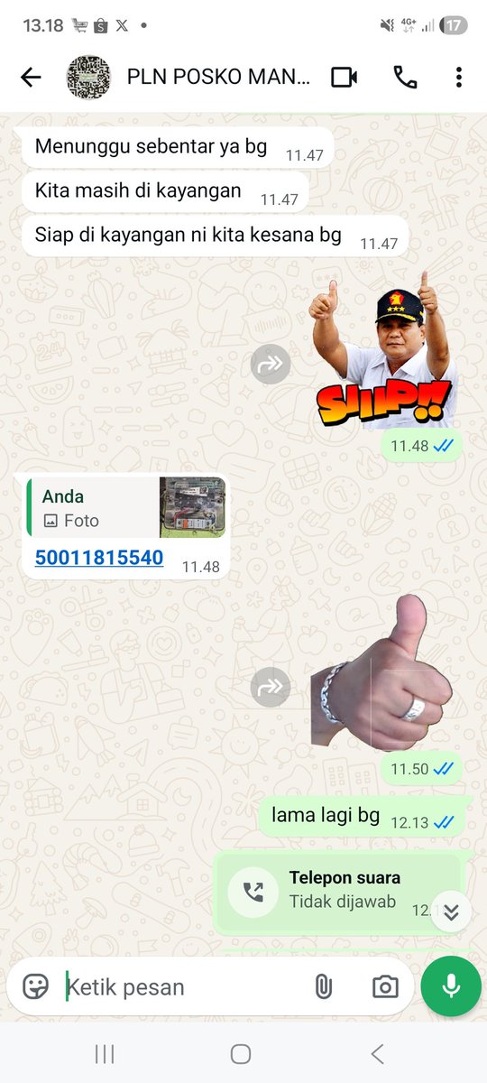 novriandy85's tweet photo. @pln_123 pelayanan petugas kalian sangat lambat, jika dikasi uang baru berak cepat https://t.co/Owrr1yYfSe