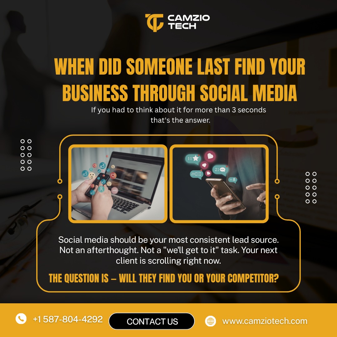 CamzioTech's tweet image. Honest question — when did someone last find your business through social media?

Email:  info@camziotech.com
Contact number: +1 587-804-4292
Website: camziotech.com

#canadabusiness #TechForBusiness #DigitalSolutions #digitalmarketingservices #calgarybusinesses